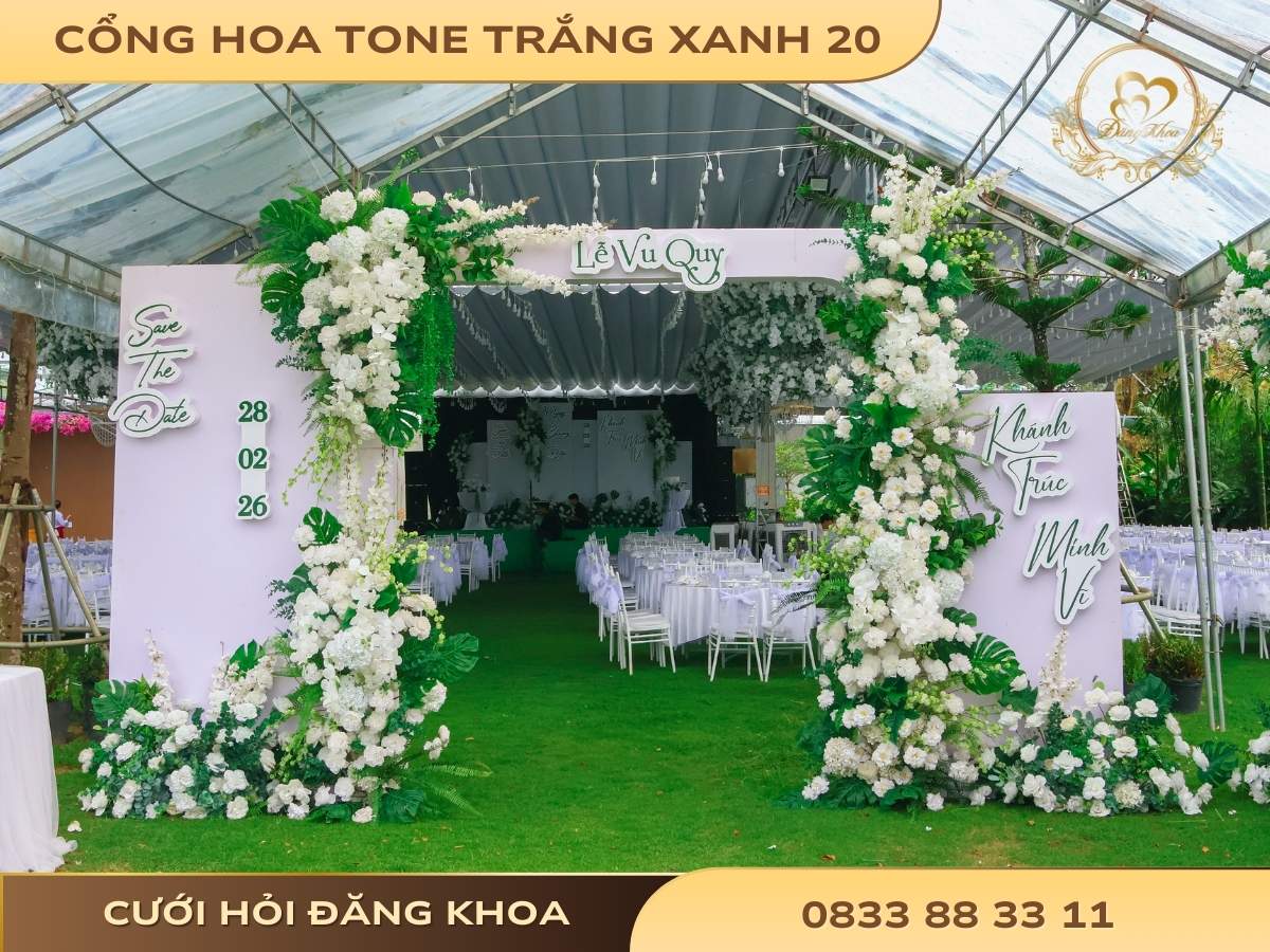 cổng hoa tone xanh 20