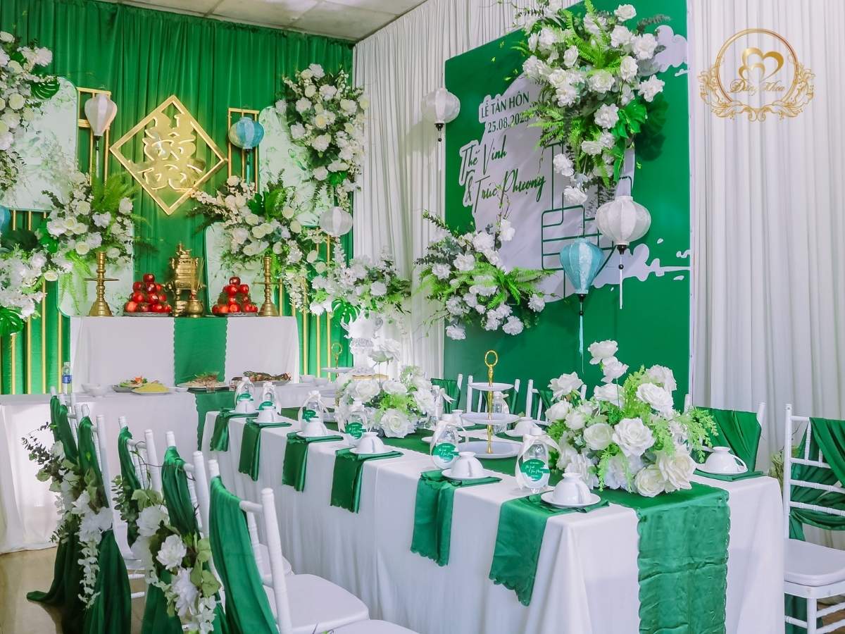 Top 50+ mẫu gia tiên đẹp tone trắng xanh 04