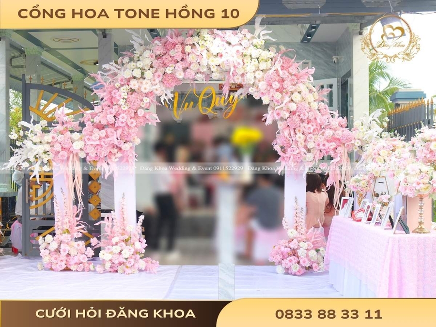 Cổng hoa tone hồng 10
