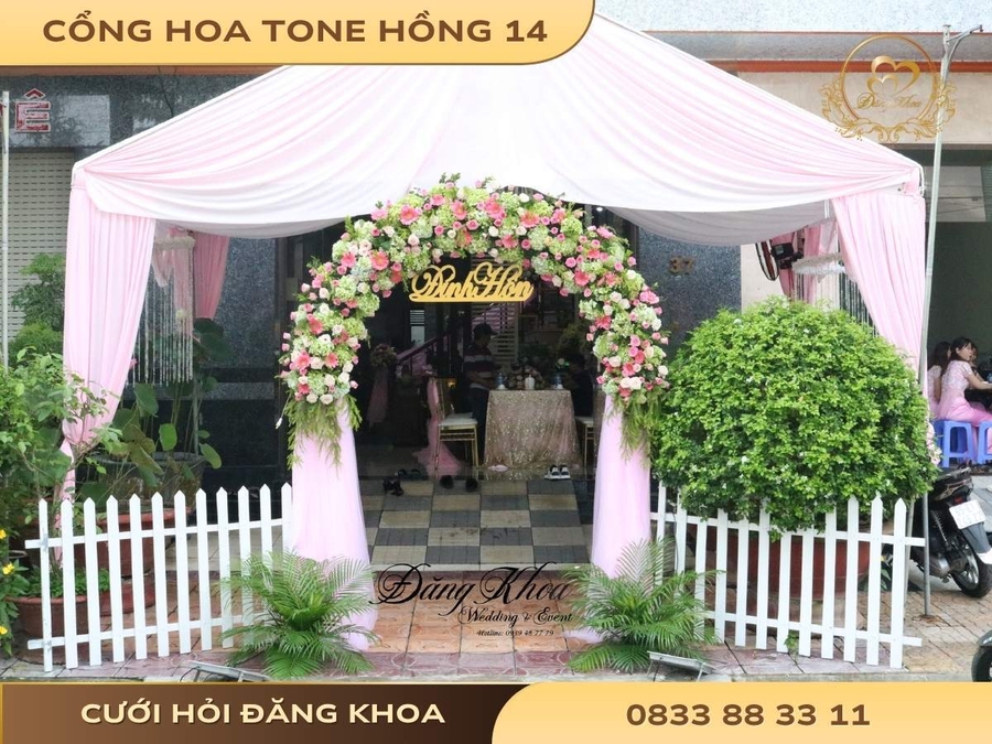 Cổng hoa tone hồng 14