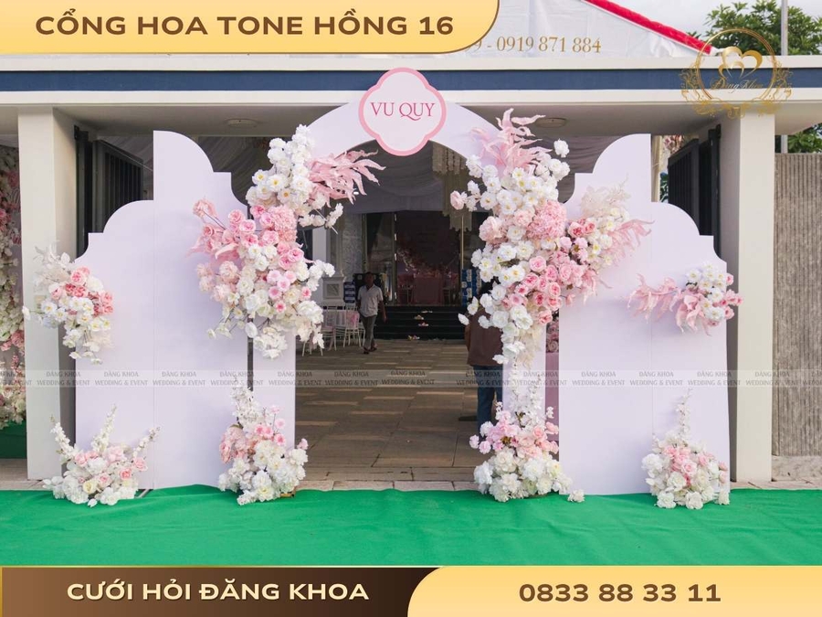 Cổng hoa tone hồng 16