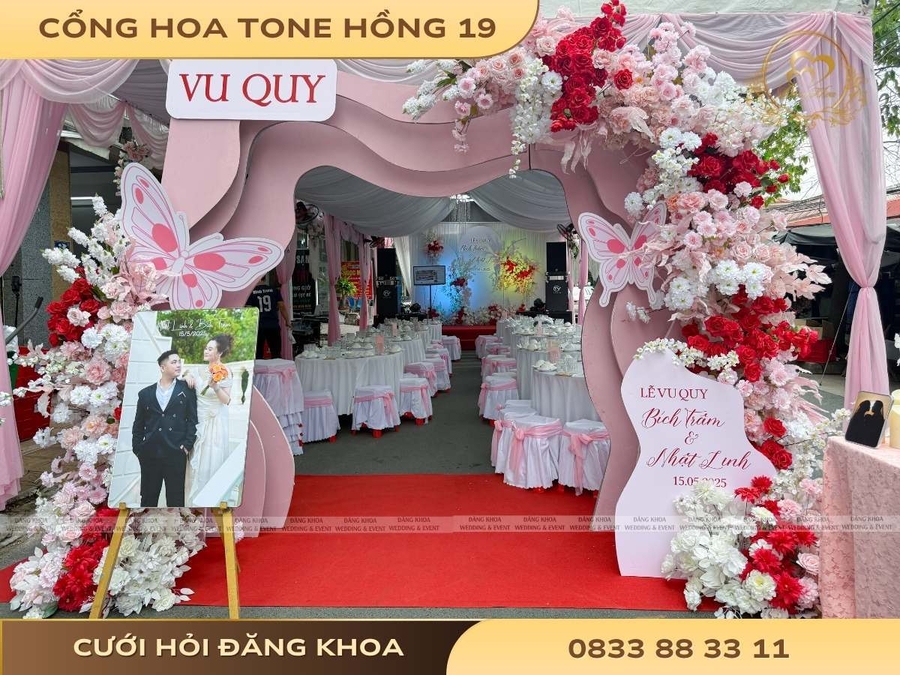 Cổng hoa tone hồng 19