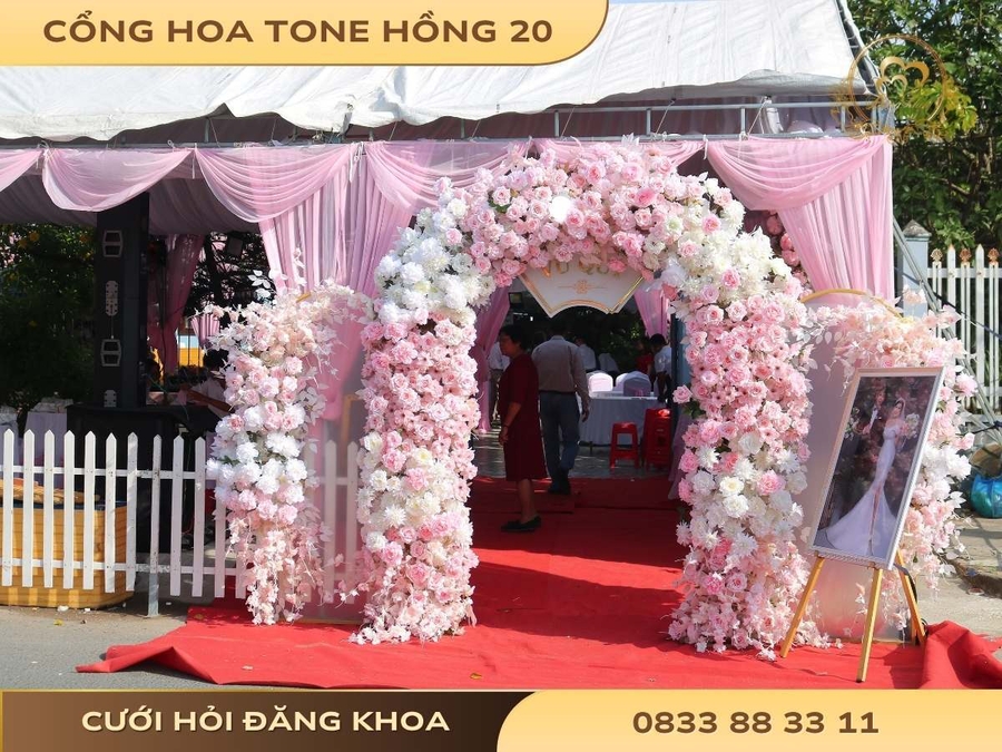 Cổng hoa tone hồng 20