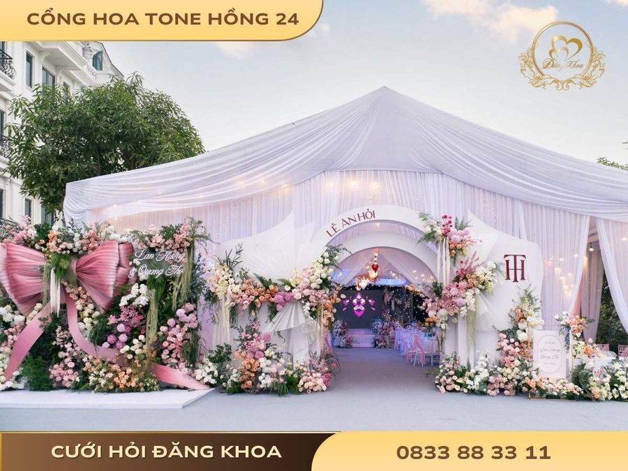 Cổng hoa tone hồng 24