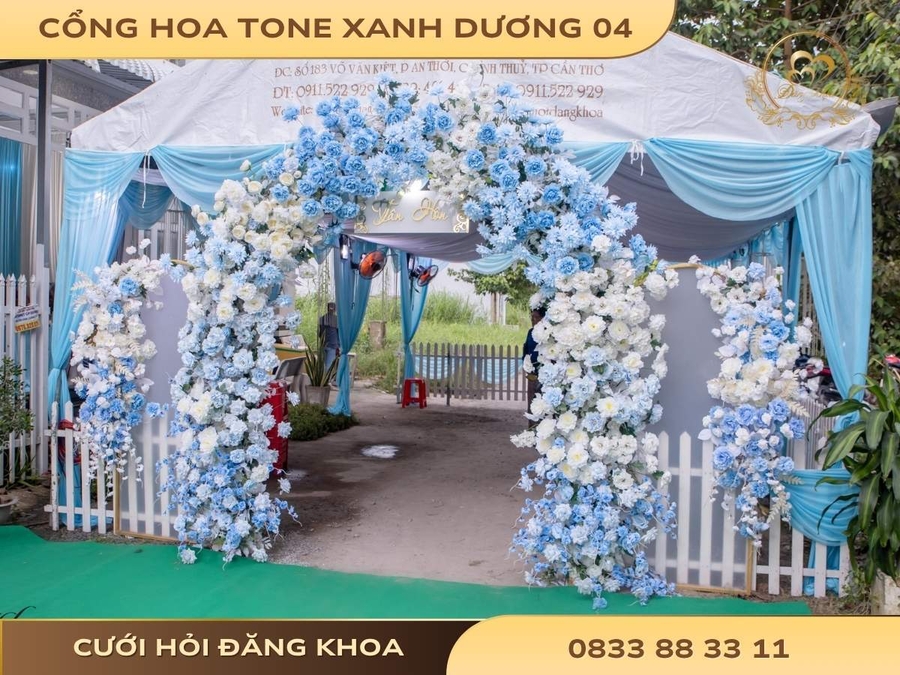 Cổng hoa tone xanh dương 04