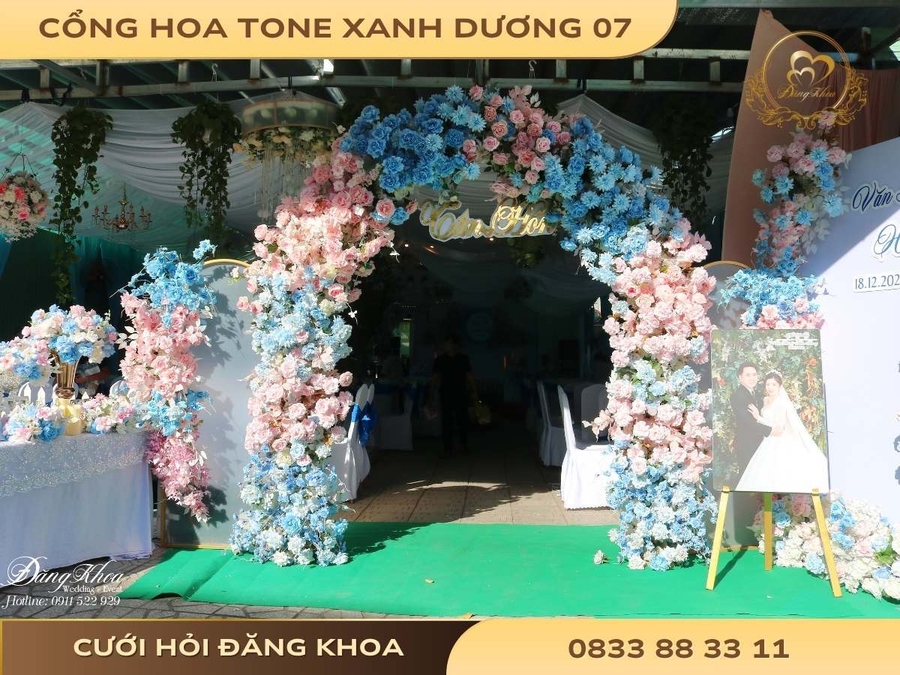 Cổng hoa tone xanh dương 07
