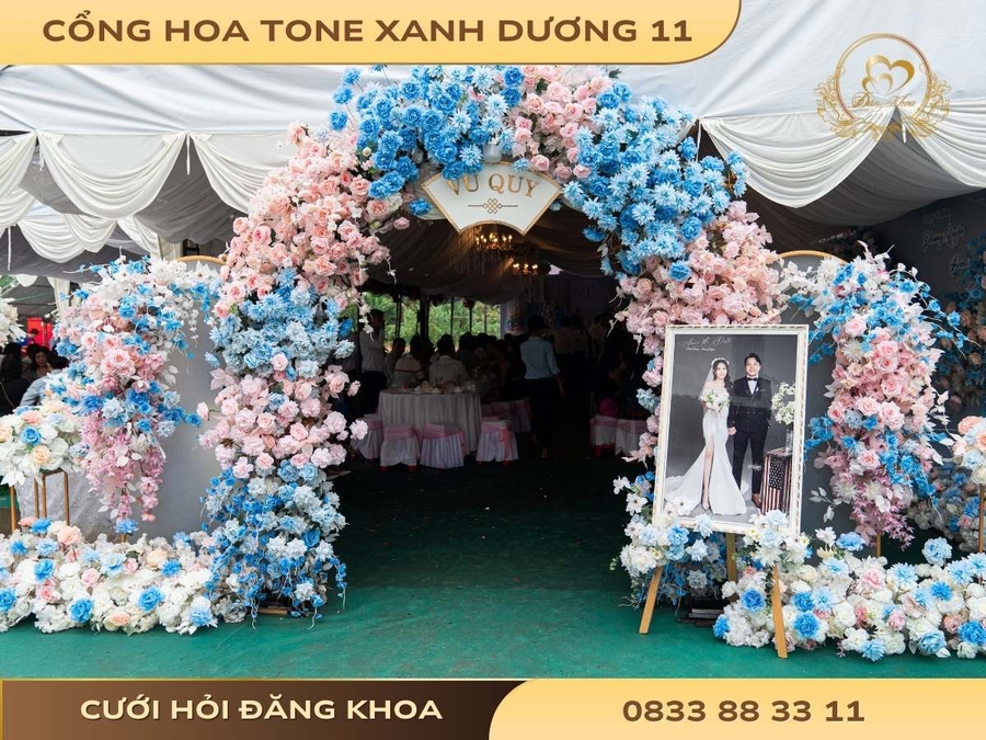 Cổng hoa tone xanh dương 11