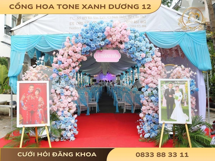 Cổng hoa tone xanh dương 12