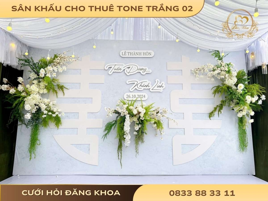 Sân khấu cho thuê tone trắng 02