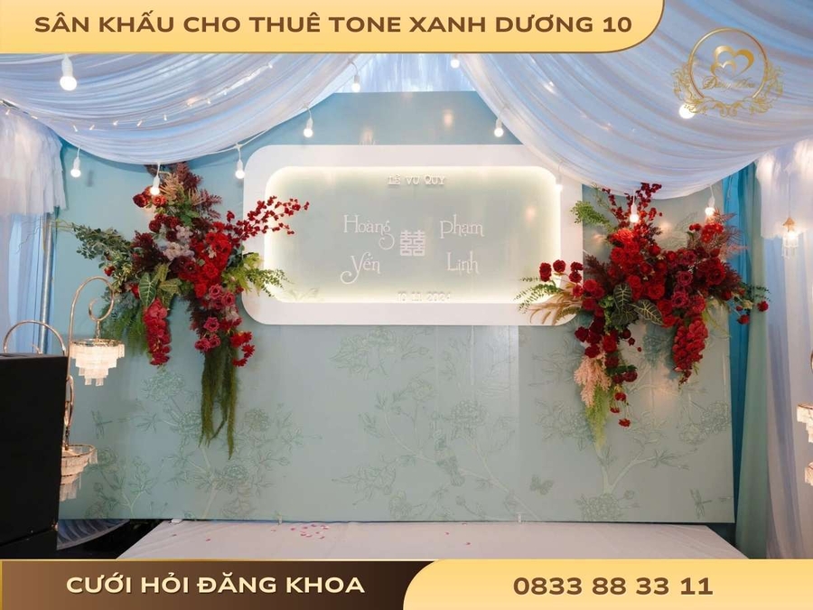 Sân khấu cho thuê tone xanh dương 10