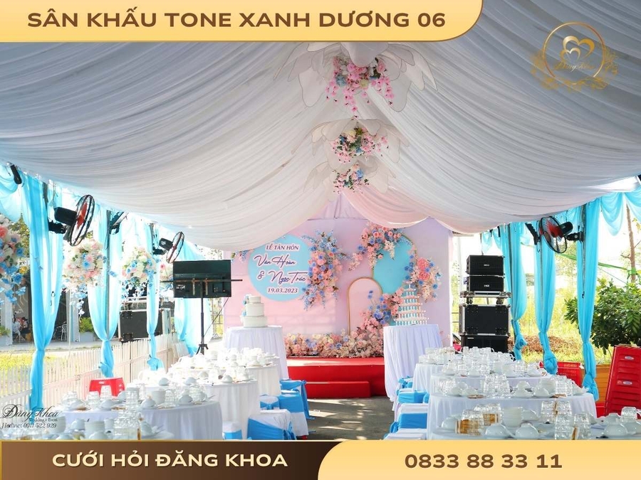 Sân khấu tone xanh dương 06