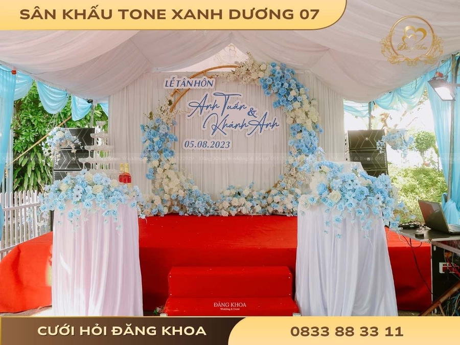 Sân khấu tone xanh dương 07