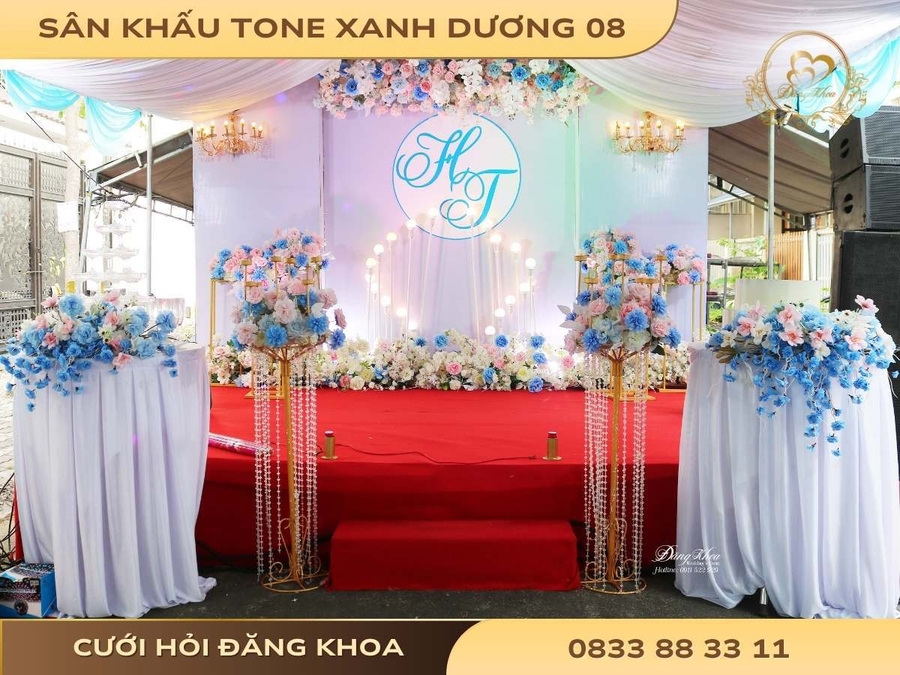 Sân khấu tone xanh dương 08