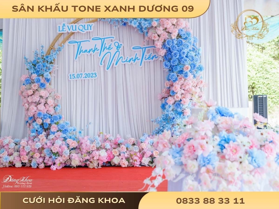 Sân khấu tone xanh dương 09