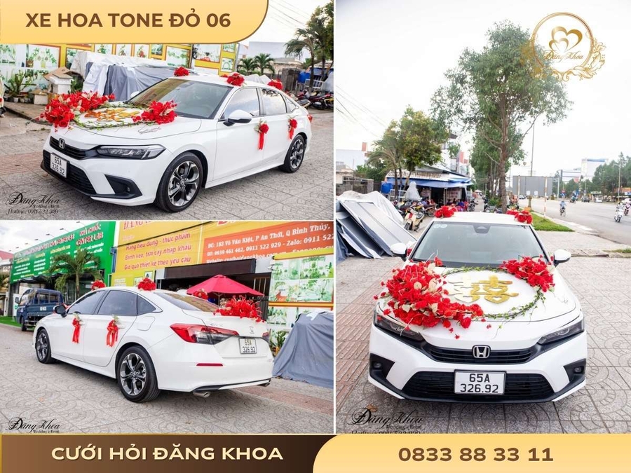Xe hoa tone đỏ 06