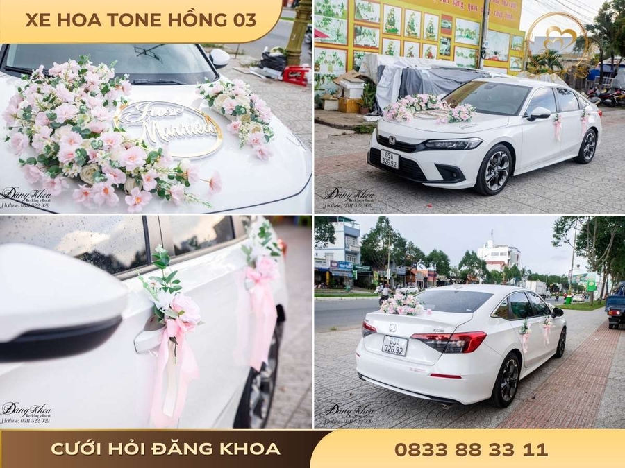 Xe hoa tone hồng 03