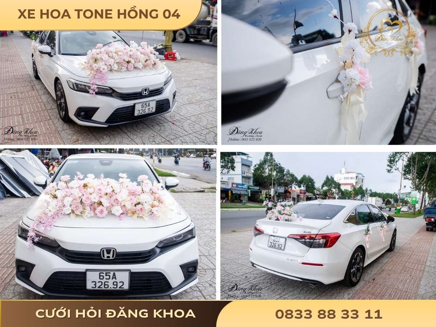Xe hoa tone hồng 04