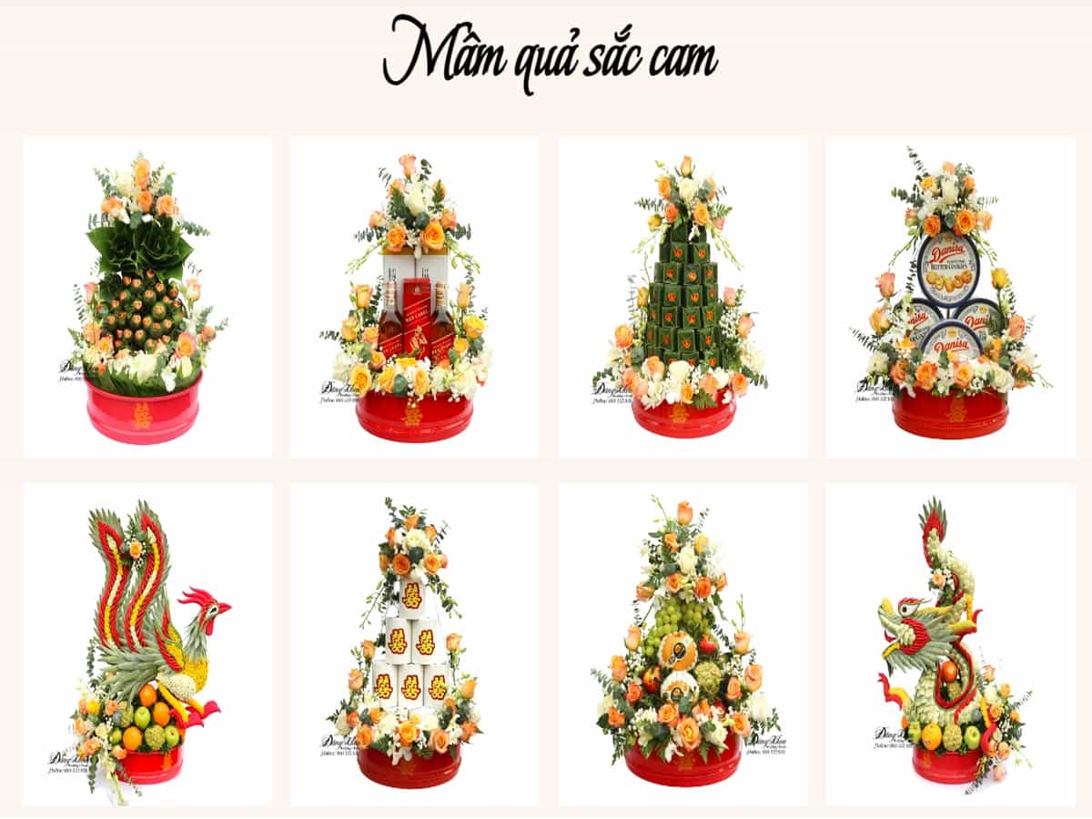 Mâm quả sắc cam.