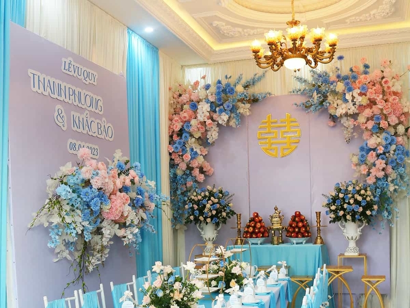 ẢNH LỄ VU QUY & TONE XANH HỒNG