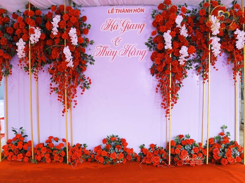 cưới hỏi đăng khoa - phông chụp hình tone đỏ