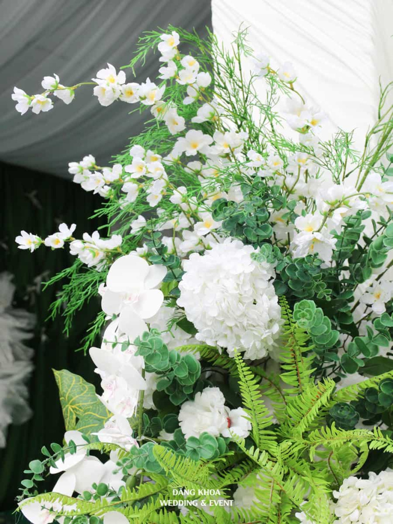 cưới hỏi đăng khoa - hoa tươi kết hợp hoa lụa cao cấp