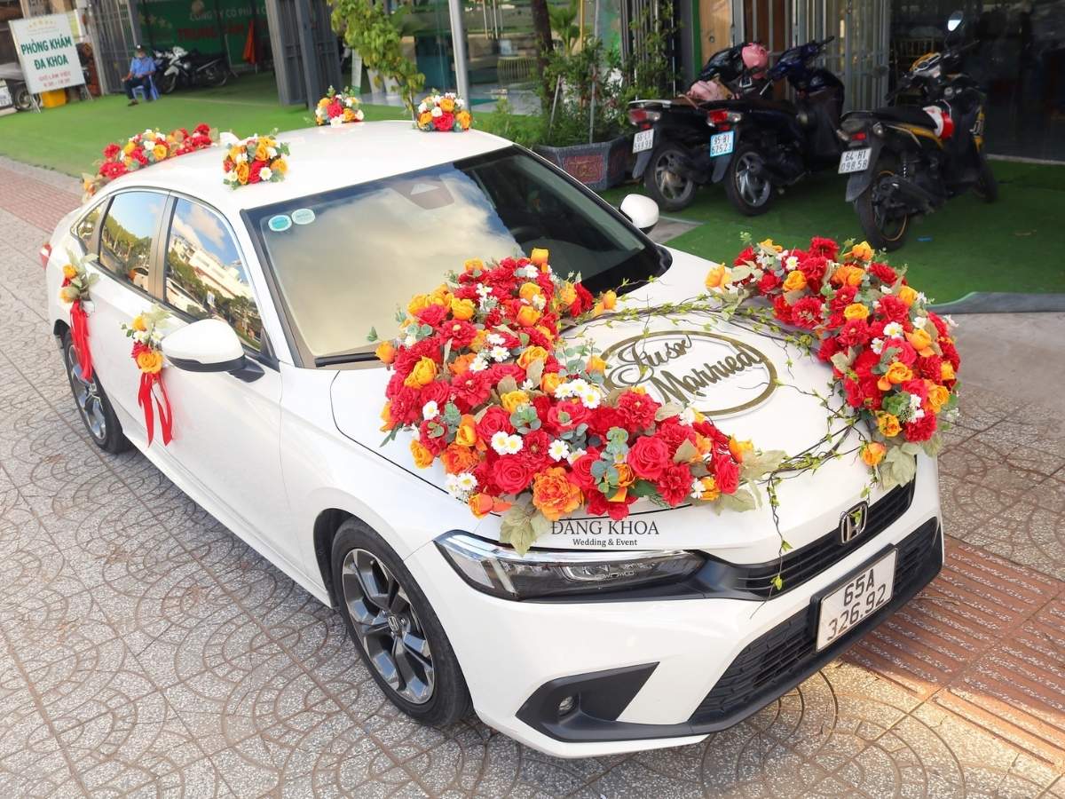 Xe hoa cưới tone đỏ 04.