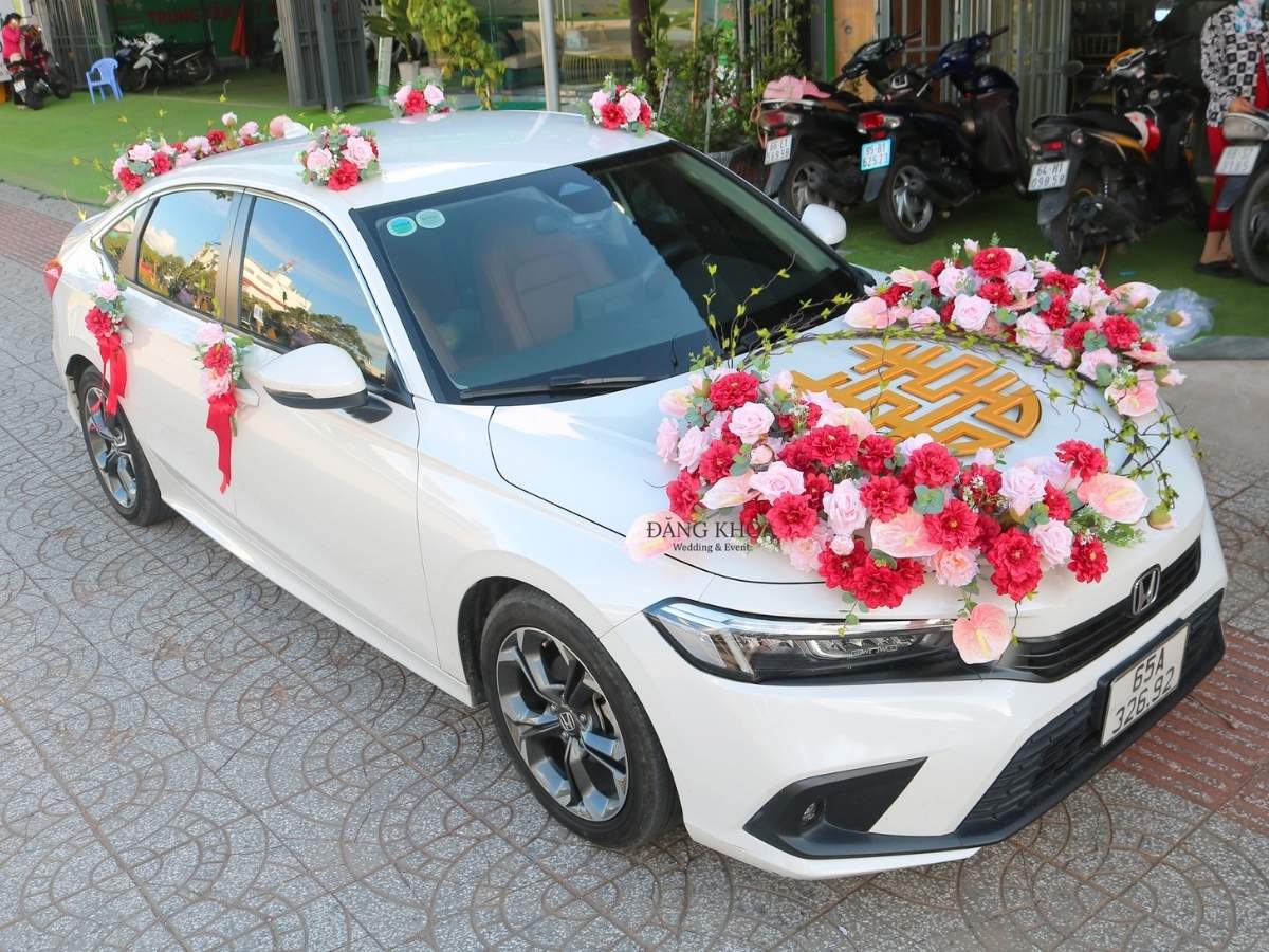 Xe hoa cưới tone đỏ 05.