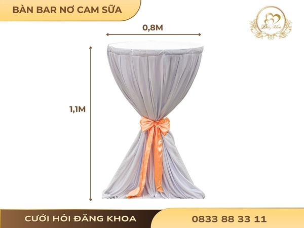 Bàn bar nơ cam sữa