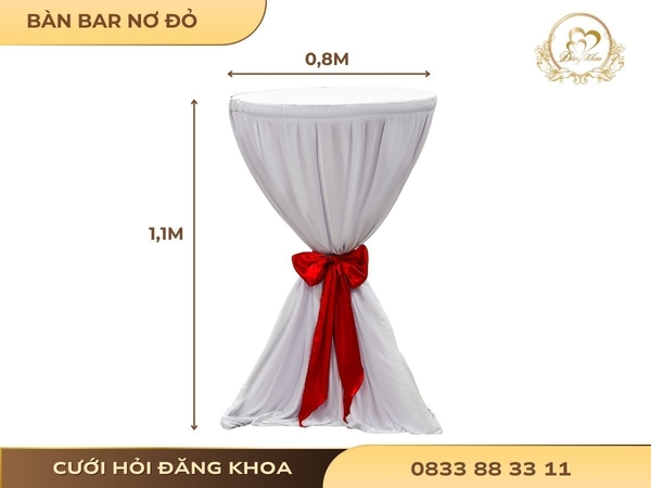 Bàn bar nơ đỏ