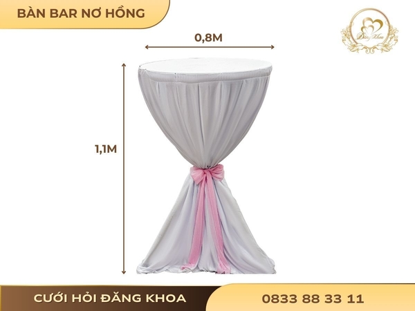 Bàn bar nơ hồng