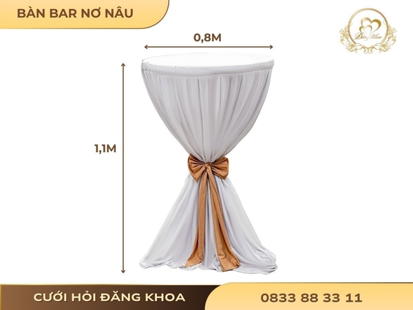 Bàn bar nơ nâu