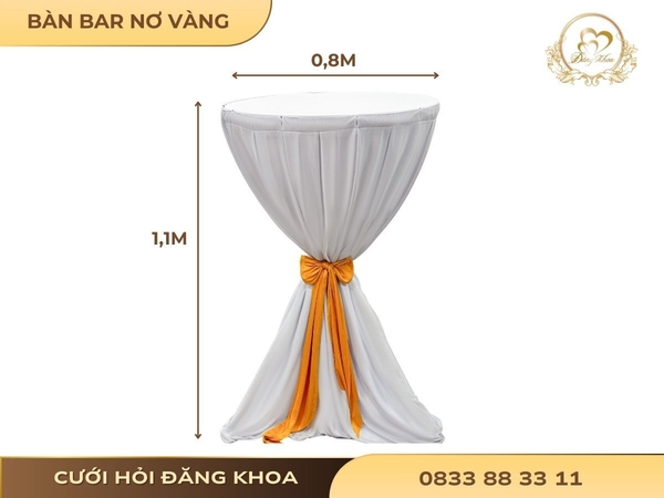 Bàn bar nơ vàng