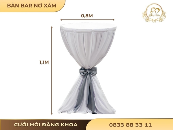Bàn bar nơ xám