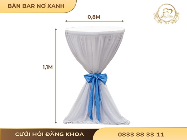 Bàn bar nơ xanh