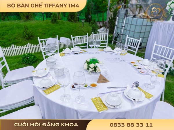 Bộ bàn ghế tiffany 1m4