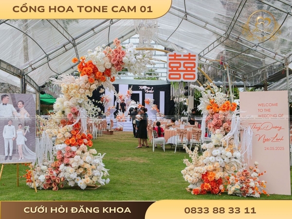 Cổng hoa cho thuê cam 01