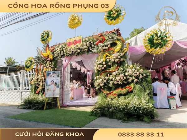 Cổng hoa rồng phụng 03
