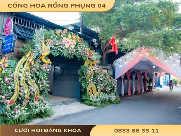 Cổng hoa rồng phụng 04