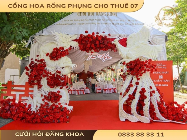Cổng hoa rồng phụng cho thuê 07