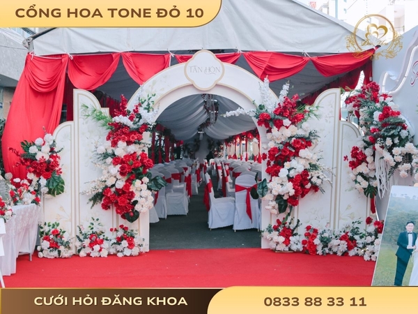 Cổng hoa tone đỏ 10