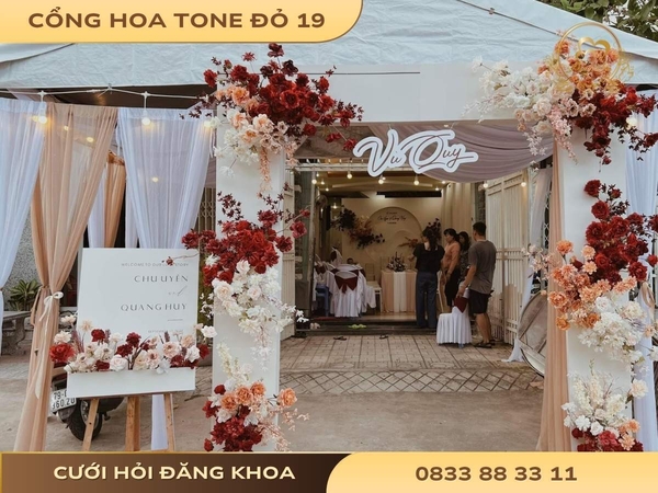Cổng hoa tone đỏ 19