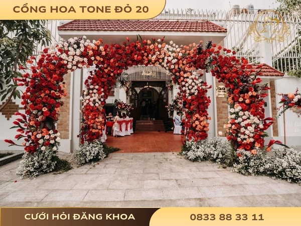 Cổng hoa tone đỏ 20