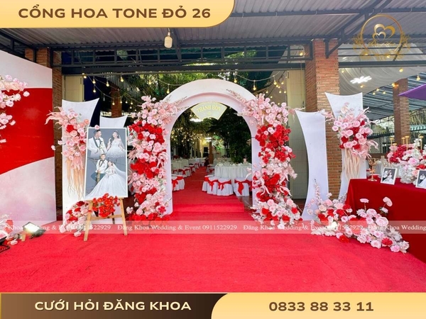 Cổng hoa tone đỏ 26