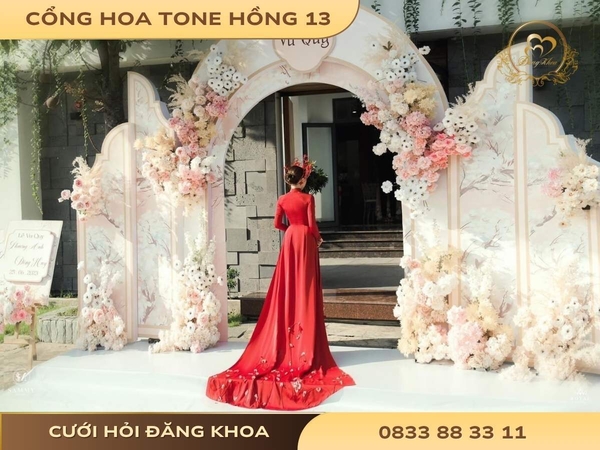 Cổng hoa tone hồng 13