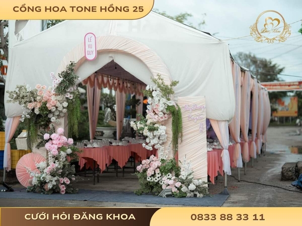 Cổng hoa tone hồng 25