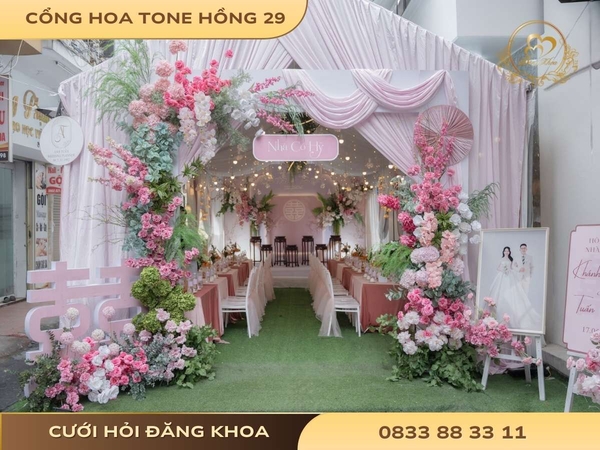 Cổng hoa tone hồng 29