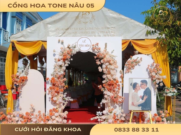 Cổng hoa tone nâu 05