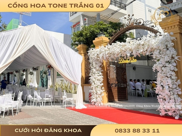 Cổng hoa tone trắng 01