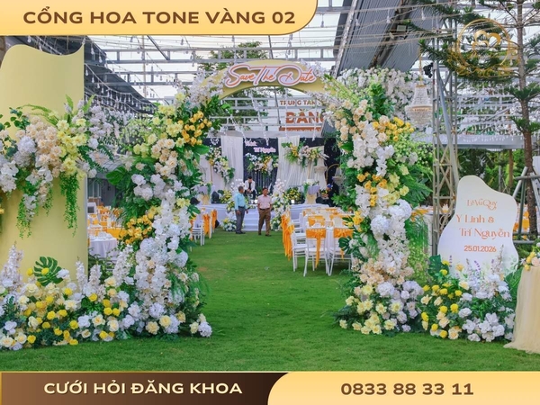 Cổng hoa tone vàng 02
