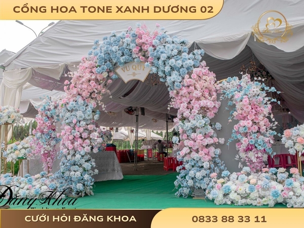Cổng hoa tone xanh dương 02